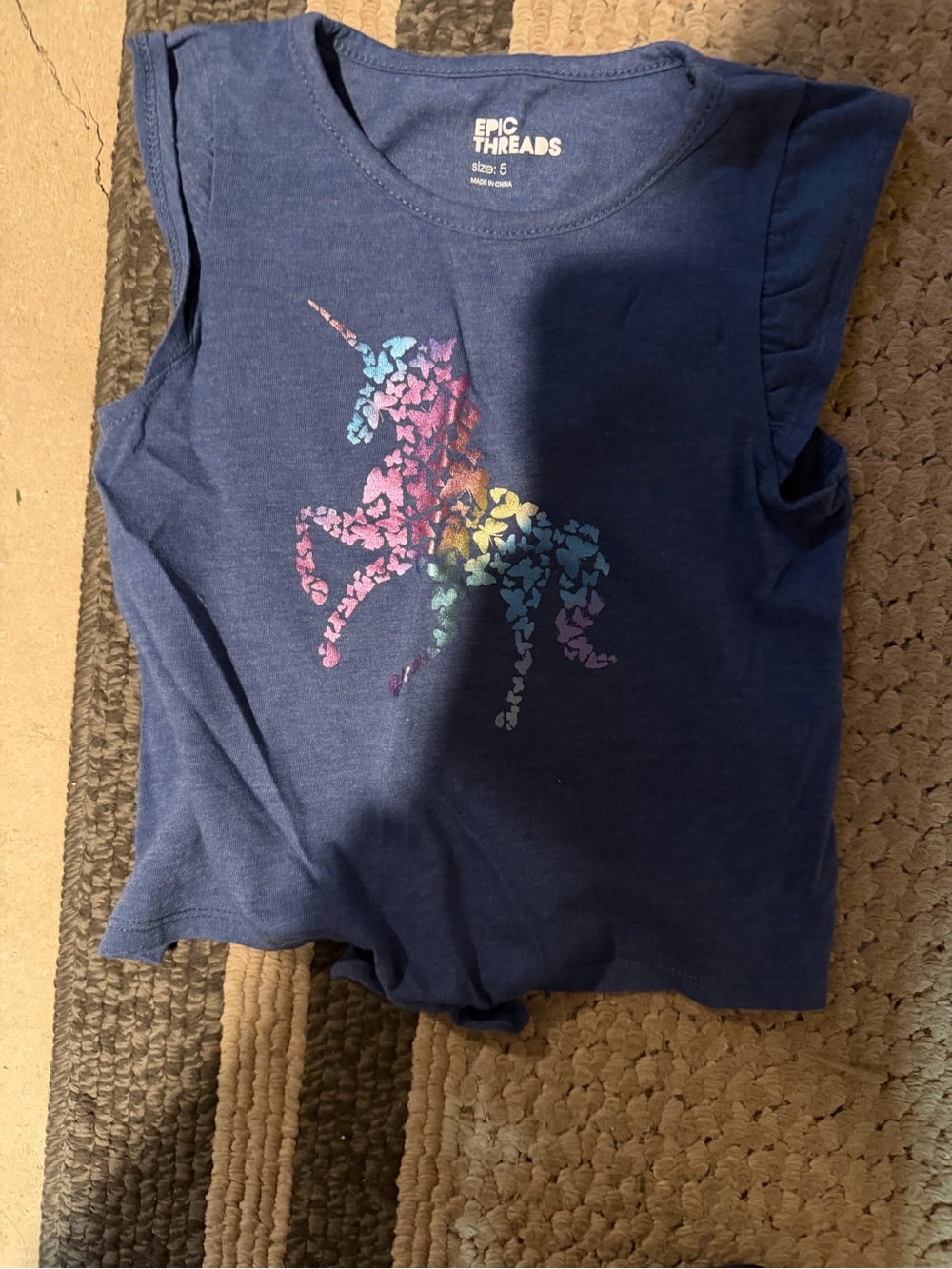 Girls Epic Threads Navy Tank Top